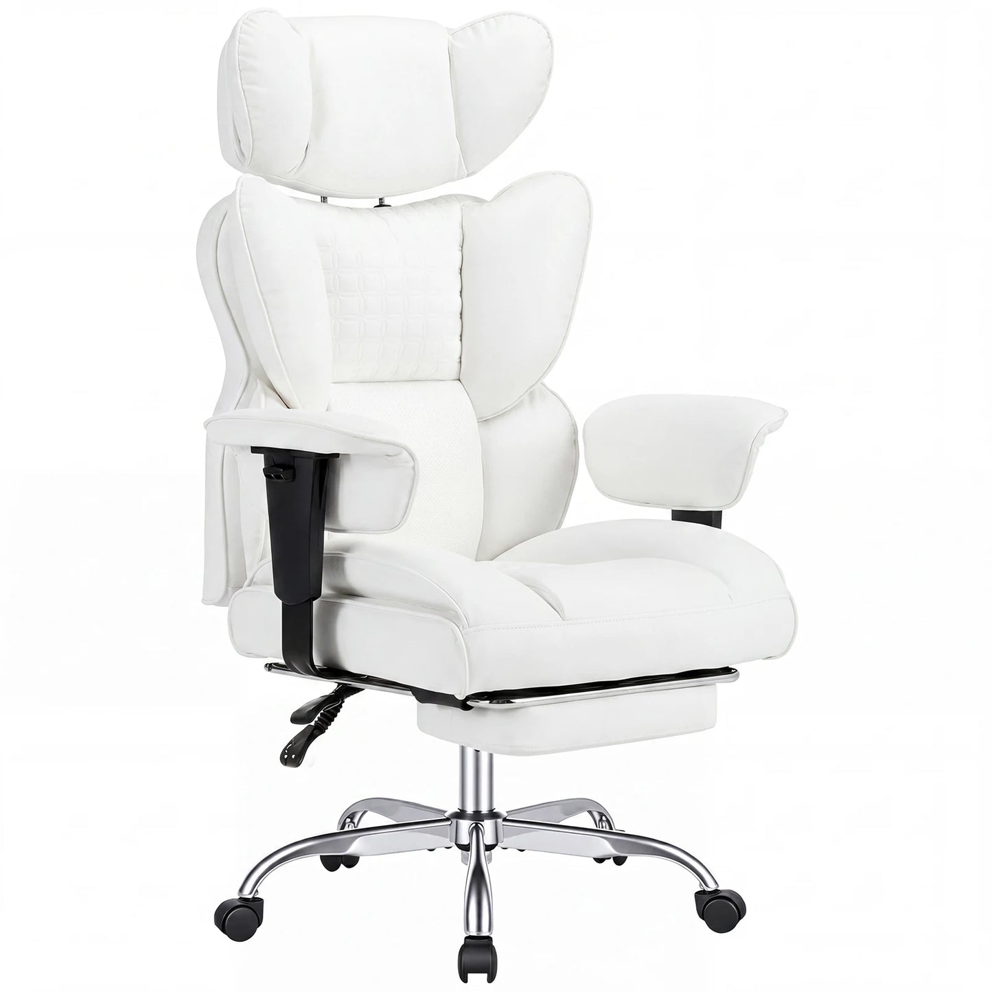 JHK Ergonomic Adjustable Armrests Gaming Computer Chair PU Leather Reclining Computer Chair with Pocket 350 LBS Office Chair with Footrest Height Adjustable Swivel Wide Seating for Home Office