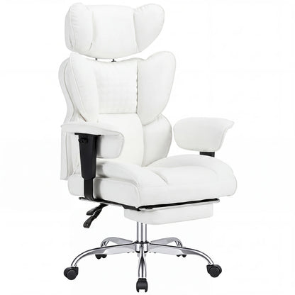 JHK Ergonomic Adjustable Armrests Gaming Computer Chair PU Leather Reclining Computer Chair with Pocket 350 LBS Office Chair with Footrest Height Adjustable Swivel Wide Seating for Home Office
