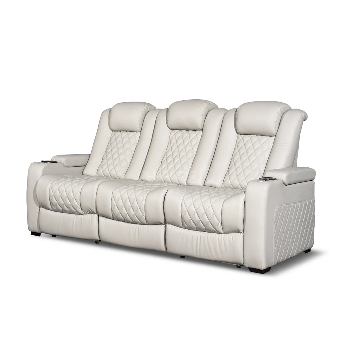 White Color 3seater Electric Cinema Sofa Home Theater Furniture Cinema Interior Home Theater Laydown Table Recliner Sofa Chair