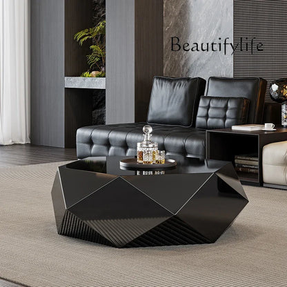 VV Italian minimalist gold diamond coffee table designer high-end small apartment hotel KTV special-shaped light luxury living r