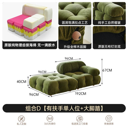 Modern Modular Fabric Sectional Sofa for Small Living Rooms