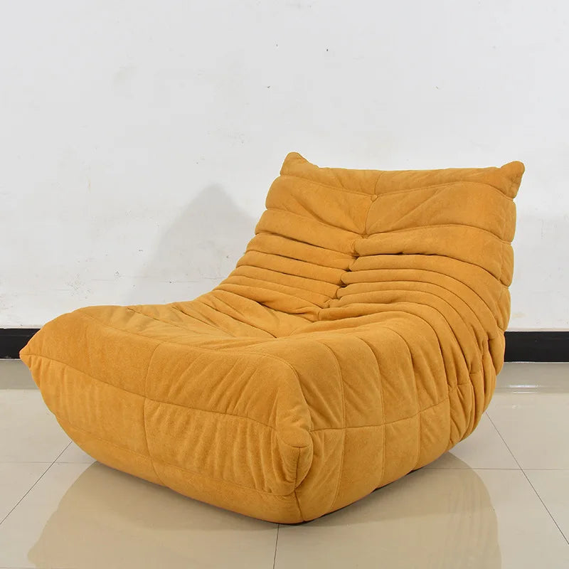 Compression sofa Foshan factory frameless integrated molding sponge caterpillar lazy fabric SOFO chair furniture