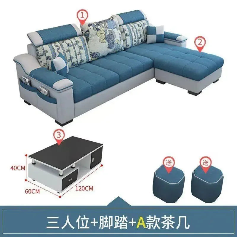 Living room, simple, modern, rental room, three people, removable and washable, small apartment, Nordic