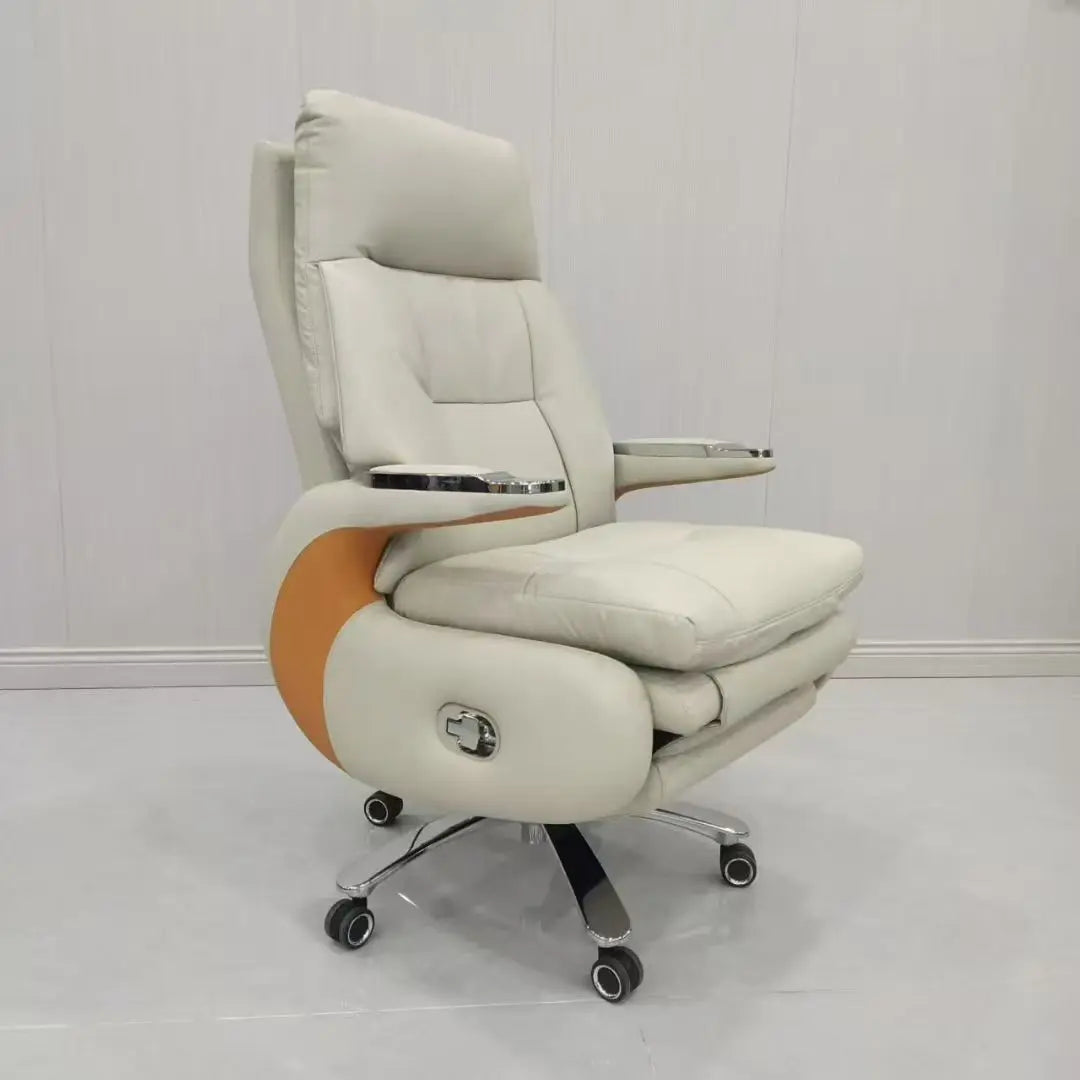 Luxury Manual Lunch Break Leather Office Chair High Quality Office Furniture Chairman CEO Manager Comfortable Office Chair