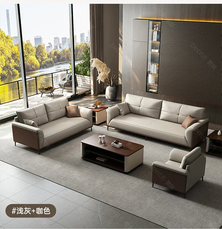 Designer Luxury Living Room Sofa Set Minimalist Beige Sectional Modern Nordic Sofas Puffs Double Canape Salon Home Furniture