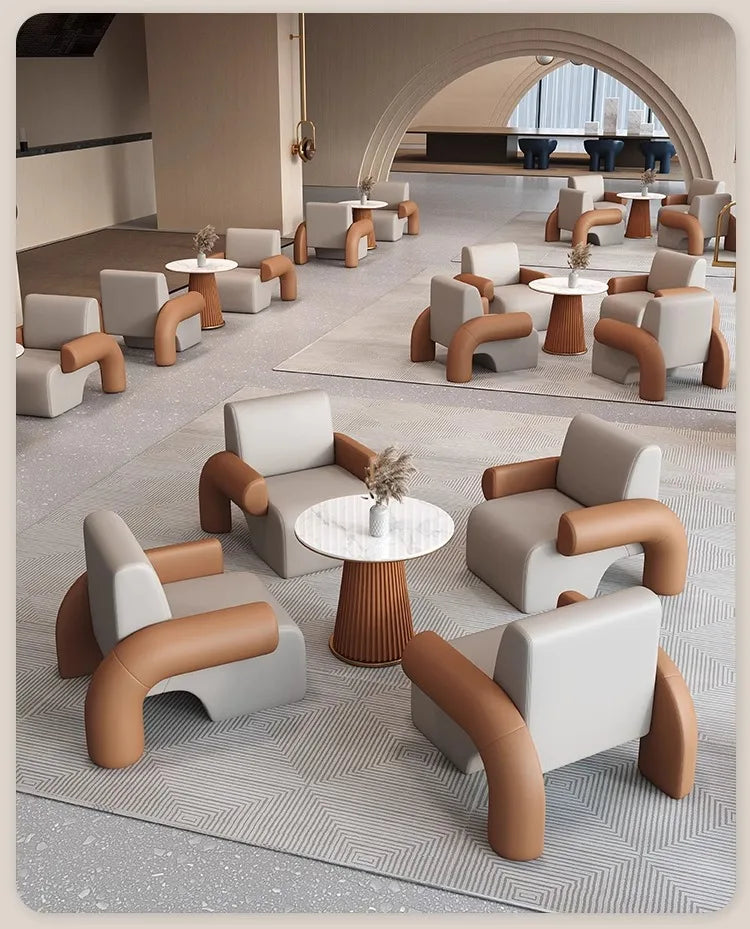 Negotiation table and chair combination lounge area light luxury modern lounge area reception table negotiation table