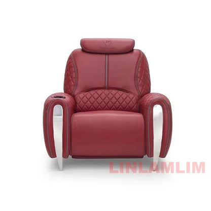 Luxury Electric Recliner Theater Seating Sofa – Modern Home Theater Chairs with LED Lighting, USB, Massage, Cooling Cup Holder