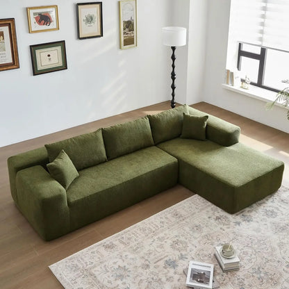 104'' L-Shape Modular Sectional Sofa Couch - Comfortable Upholstered Cloud Design Modern Minimalist Deep Seat Living Room Furnit