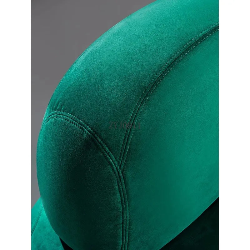 Italian minimalist light luxury suede single sofa chair living room furniture