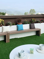 Table et chaise d'extérieur en bois et plastique, balcon de Style nordique pour cour de loisirs