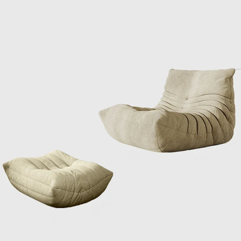 Lounge Bean Bag Chair for Adult Armless Lazy Floor Sofa Fireside Chair for Living Room Gaming Room Bedroom Soft Corduroy Couch