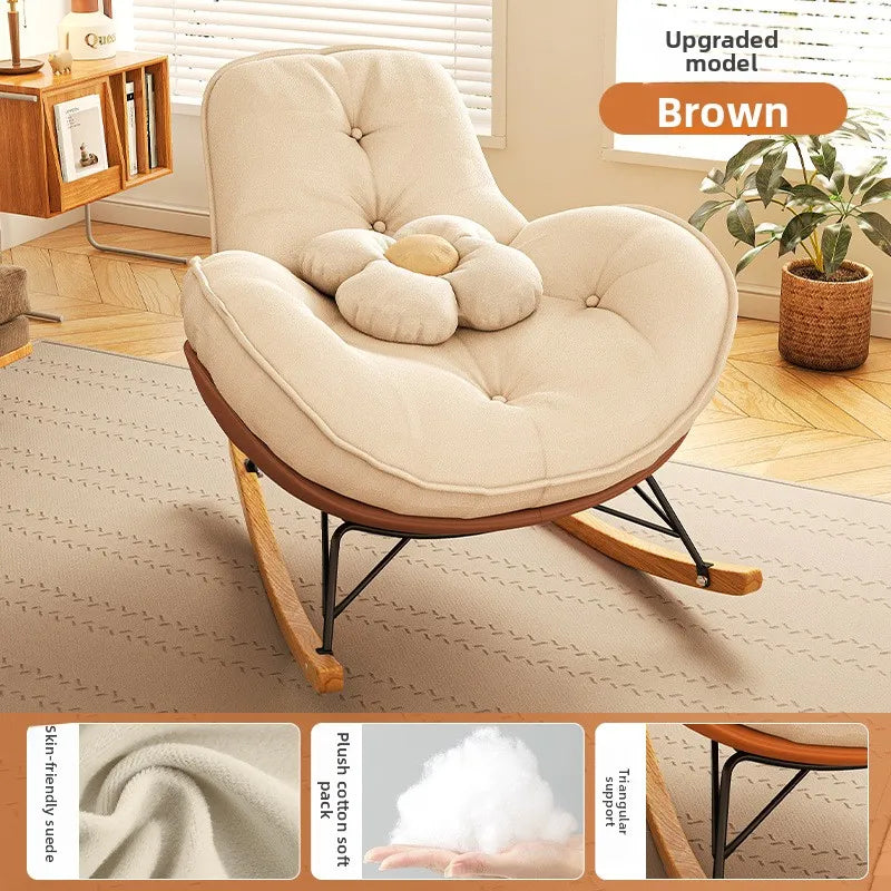 Firm Sofa Chair Living Room Balcony Rocking Chair Single Recliner Happy Chair Light Luxury Penguin Chair Leisure Chair