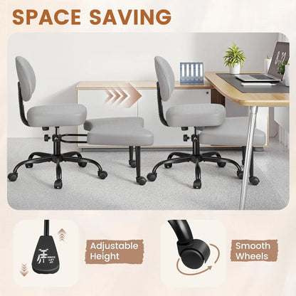 Cross Leg Chair - Meditation Chair with Wheels, ADHD Chair, Height Adjustable Seat, Adjustable Footstool