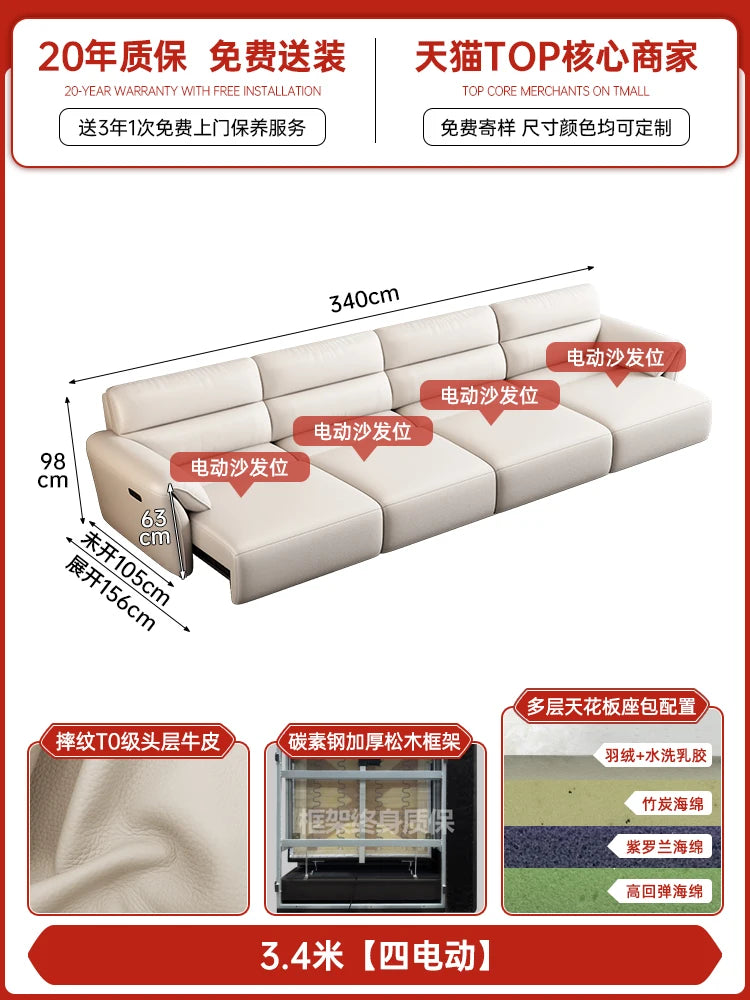 Minimalist Modern Sofa Electric Adults Cushion Comfortable Double Sofa Floor Apartment Divani Da Soggiorno Home Accessories