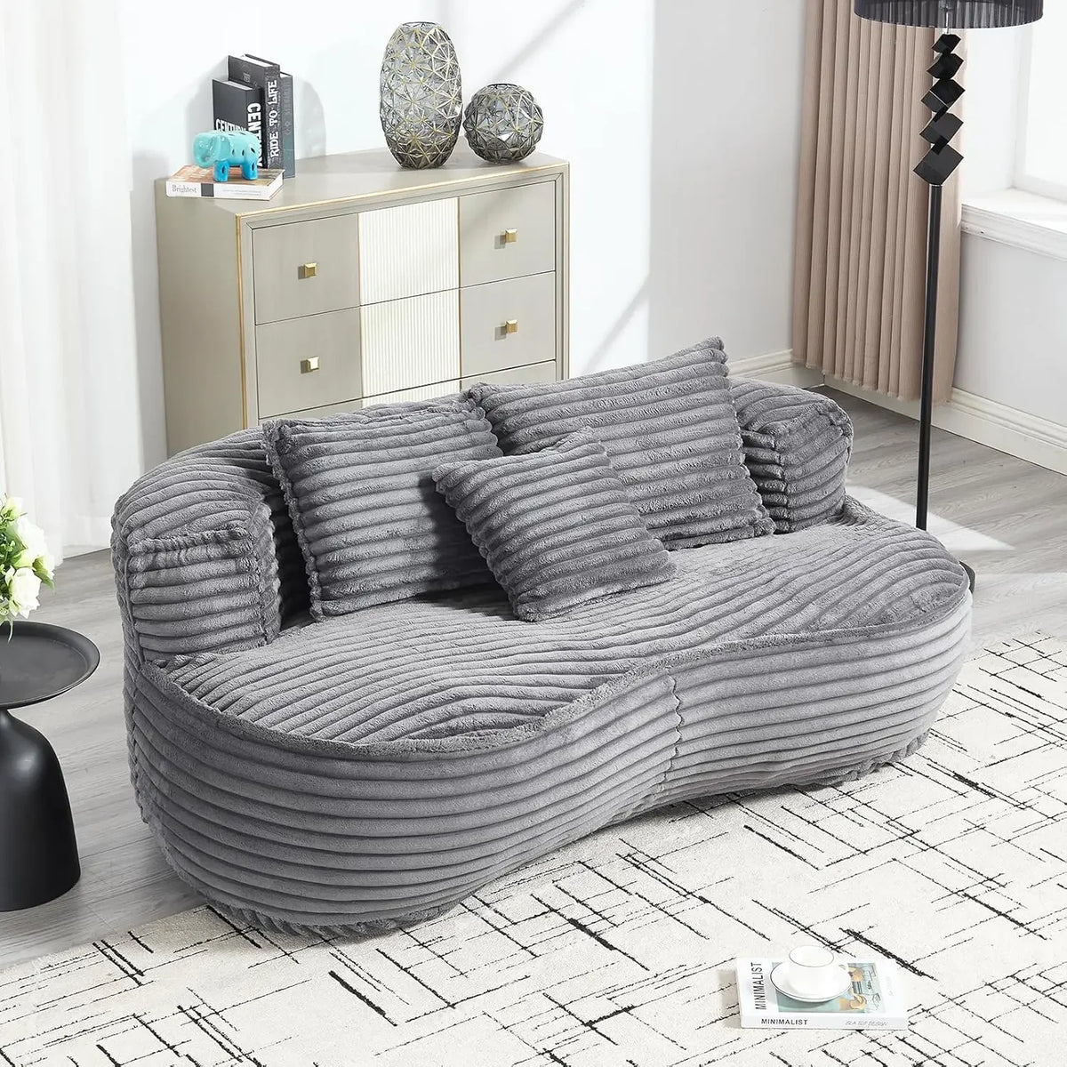 OEM/ODM Compression Sealed Vacuum Package Living Room Bedroom Memory Foam Lazy Sofa Bean Bag Couch