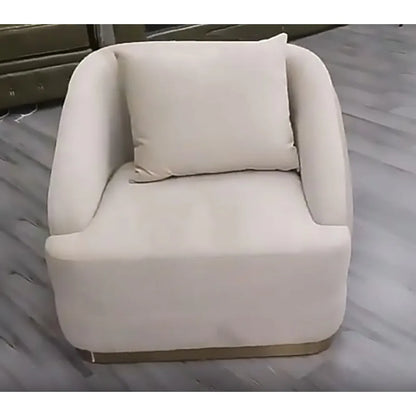 -Modern Luxury Comfortable Living Room Sofa Set Stainless Steel Seat Velvet Sofa Home Hotel Living Room Furniture