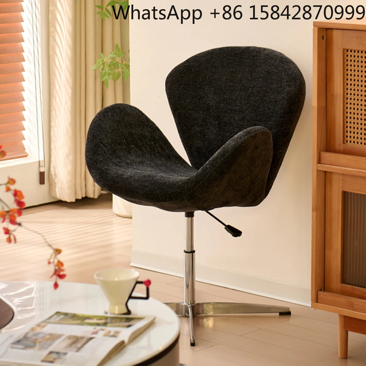 Wrapped Internet celebrity swan chair