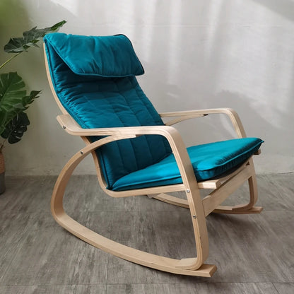 Liveable America Nordic Home Furnishing Bonn Rocking Chair Happy Chair Solid Wood Reclining Chair Lazy Maternity