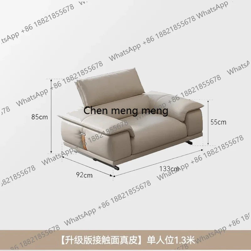 H Genuine Leather Italian Living Room Sofa Luxury Lounge Designer Minimalist Sofas Modern Family Muebles Furniture Decoration