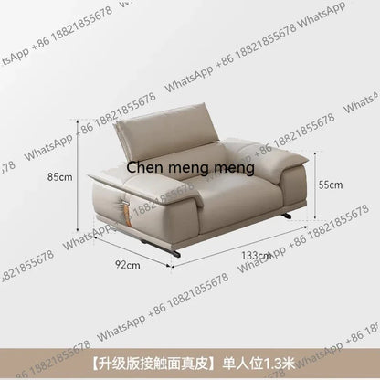 H Genuine Leather Italian Living Room Sofa Luxury Lounge Designer Minimalist Sofas Modern Family Muebles Furniture Decoration