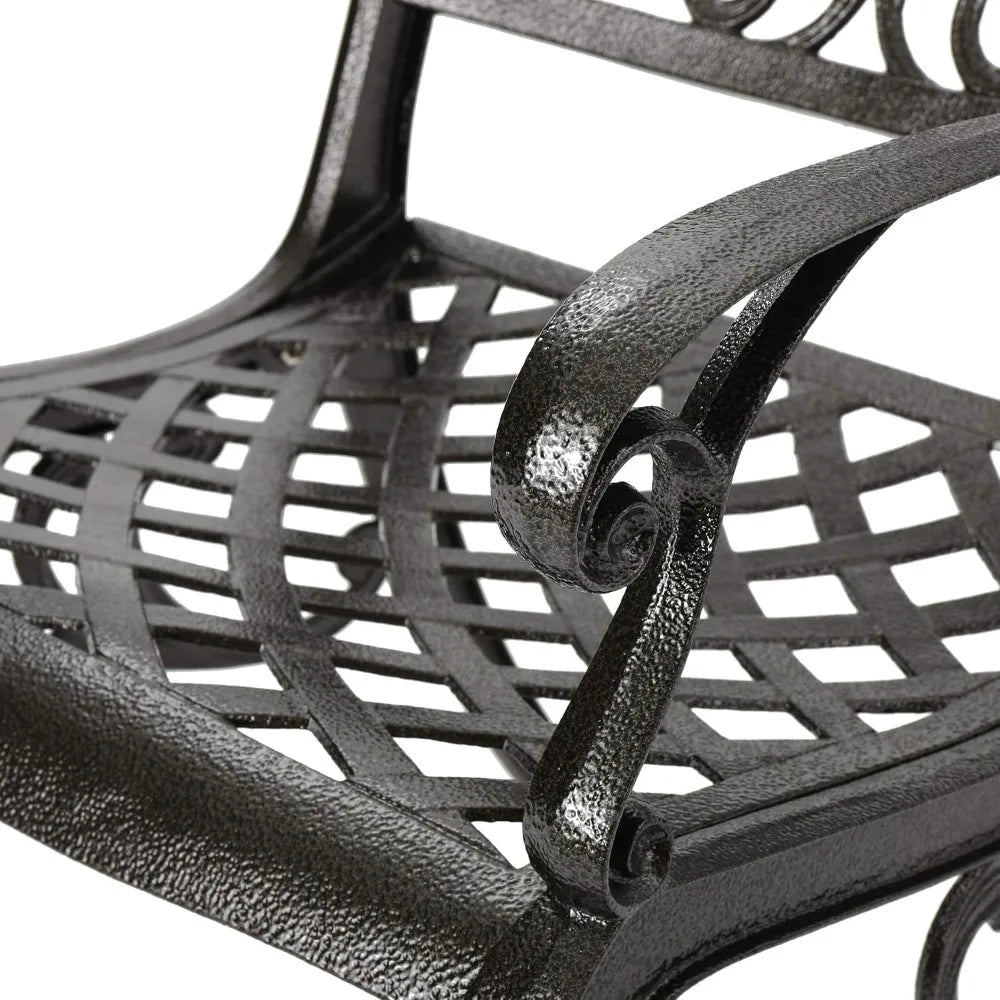 Sarasota Collection Cast Aluminum Outdoor Chairs, Two-Piece Set, Hammered Bronze Finish