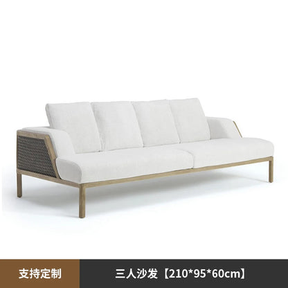 Outdoor rattan sofa, outdoor garden, courtyard, waterproof, sun protection, leisure terrace, furniture combination