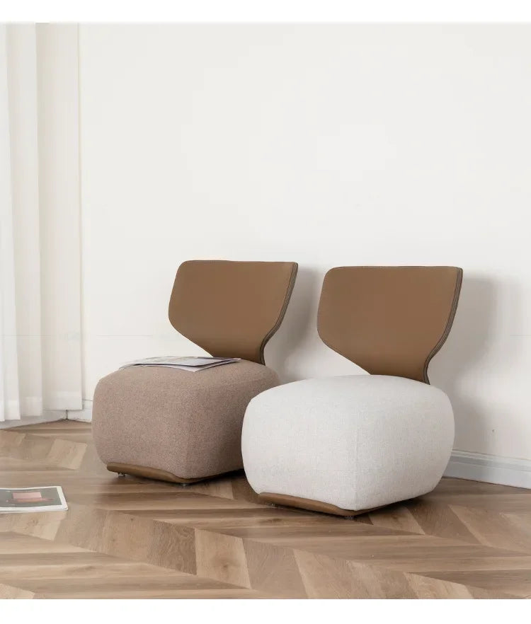Luxury Fabric Living Room Chair Coffee Shop Living Room Lounges Chair Bedroom Sofa Furniture Low Stool Balcony Leisure Chair t