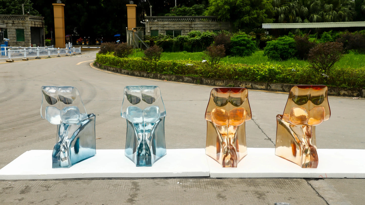 Customize Transparent Luxury Furniture Resin Dinning Chair Chair Handcrafts for Living Room ,hotel, Club