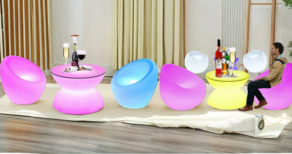 'illuminated lighting led furniture led sofa rechargeable outdoor Commercial Bar Furniture led chair