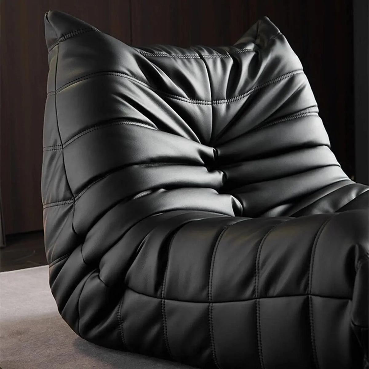 Caterpillar Floor Sofa Lazy Chair Single Seat High Density Foam Recliner Modern Lounge Couch for Bedroom Living Room Balcony