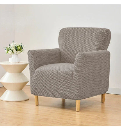 Jacquard Club Tub Sofa Cover Elastic Single Armchair Slipcover Stretch Spandex Chair Slipcover for Bar Counter Living Room