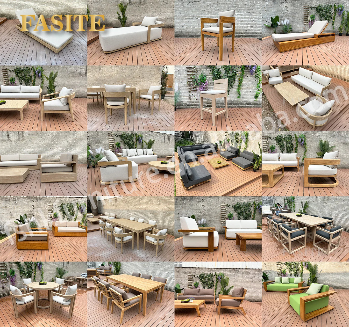 modern luxury extra deep conversation burma modular sectional teak patio outdoor furniture set