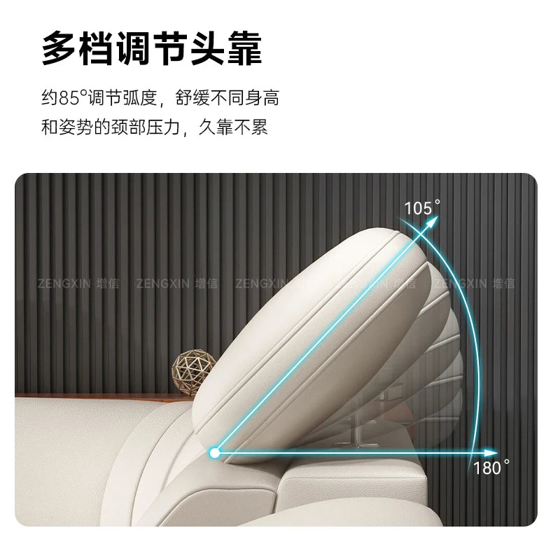Modern simple living room size apartment combination leather art sofa furniture