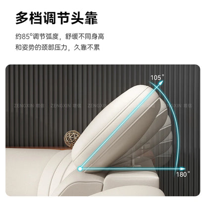 Modern simple living room size apartment combination leather art sofa furniture
