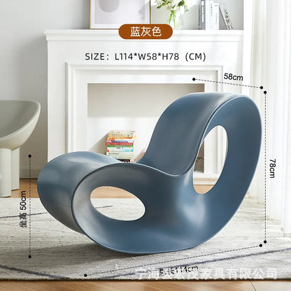 Nordic rocking chair recliner household living room lazy rocking chair single sofa adult balcony leisure