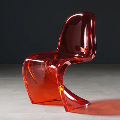 Creative Living Room Dining Stool Crystal Transparent Dining Stool Furniture Modern Minimalist Plastic Dining Chair