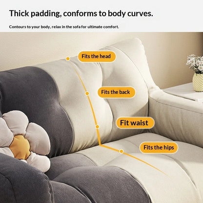 Sofa Bed Living Room Convertible Fabric Sofa Small Apartment Two Three Seater Tatami Lounge Lazy Couch Modern Home Furniture