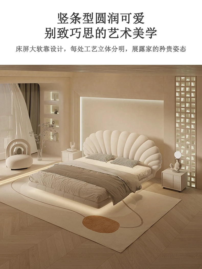 Lit 180x200 Double Bed 2-Person Bedroom Furniture Lit 180x200 Soft Twin Frame Double Beds Soft Luxury Bedroom Bed Furniture