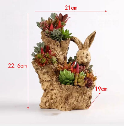 American Broken Root Shape Succulent Resin Flower Pot Outdoor Balcony Furnishing Crafts Garden Villa Vase Ornaments Decoration