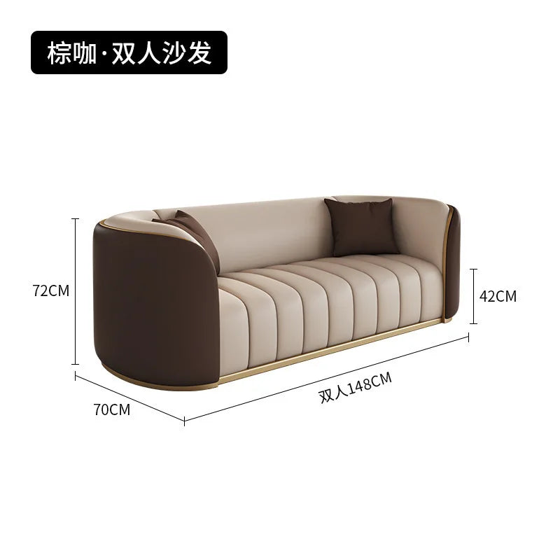 Italian Light Luxury Negotiation Sofa Hotel Lobby Meeting Area Tables And Chairs Sales Office Business Reception Sofa