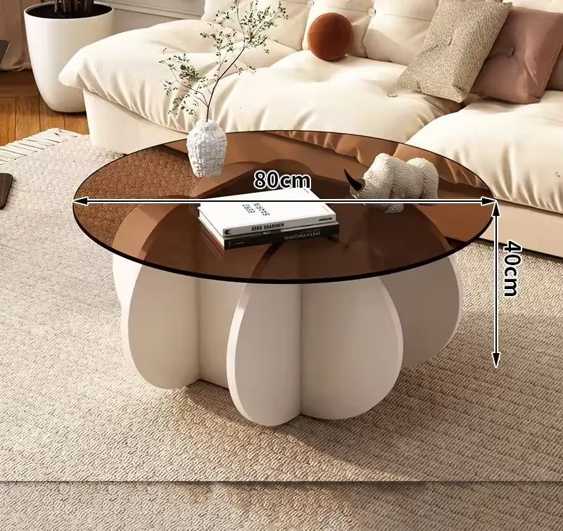 Unique Display Coffee Table Clear Ornaments Aesthetic Minimalist Coffee Table Luxury Design Mesa Centro Salon Home Furniture