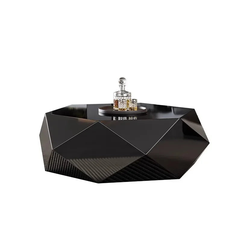 Fashion Italian minimalist gold diamond coffee table designer high-end small apartment modern