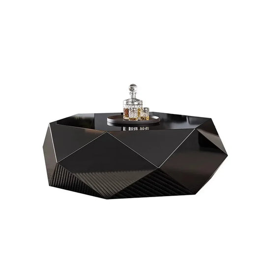 Fashion Italian minimalist gold diamond coffee table designer high-end small apartment modern