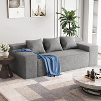 Modular Sectional Sofa, Corduroy Lounge Sofa with Movable Cushions, Modular Couch for  Living Room, Bedroom, Apartment