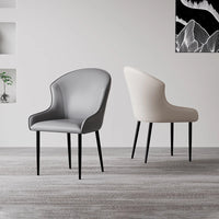 Modern simple dining chair household light luxury high-end back chair Italian minimalist leisure stool restaurant dining table c
