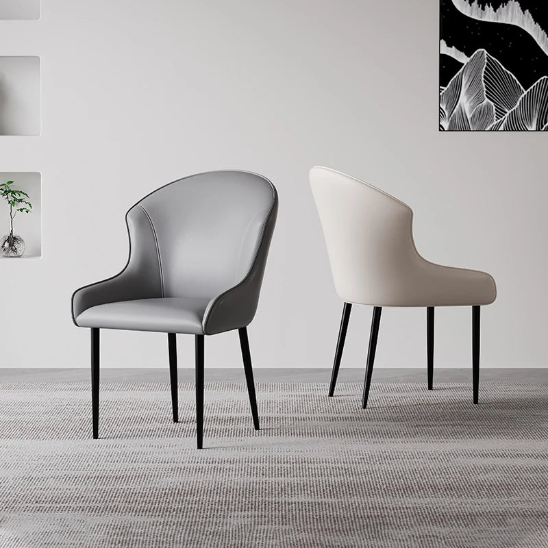 Modern simple dining chair household light luxury high-end back chair Italian minimalist leisure stool restaurant dining table c