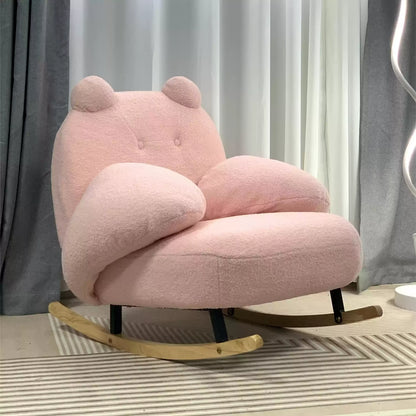 Big white Internet celebrity rocking chair lazy sofa single rocking cream living room lazy chair simple balcony bedroom