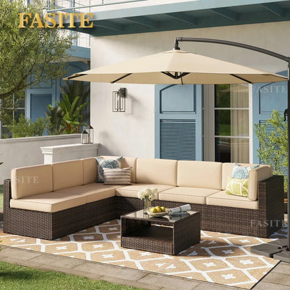 Outdoor rattan sofa combination U-shaped corner courtyard garden balcony hotel