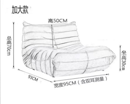 Oil wax caterpillar sofa, fashionable, high-end and atmospheric, luxurious decoration for living room, bedroom, hotel