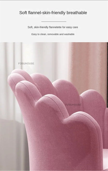 Creative Simple Fabric Petal Office Chairs Household Bedroom Gaming Chairs Lift Backrest Computer Chair for Study Desk Chair WW
